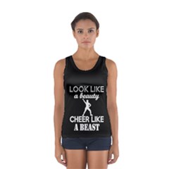 Cheer Like A Beast In Black, White, & Red Sport Tank Top  by GalaxySpirit