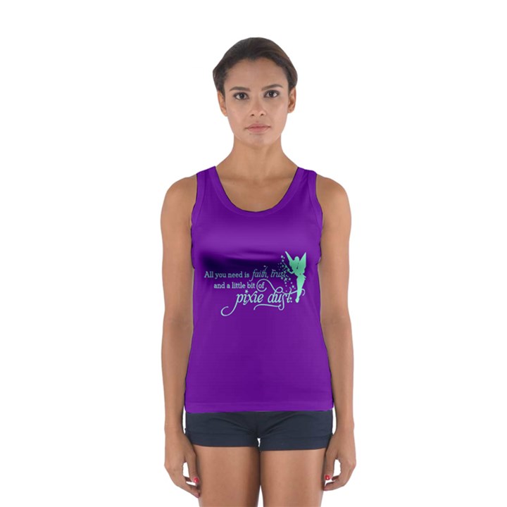 Faith, Trust, and a Little Pixie Dust in Aqua/Purple Tank Top 