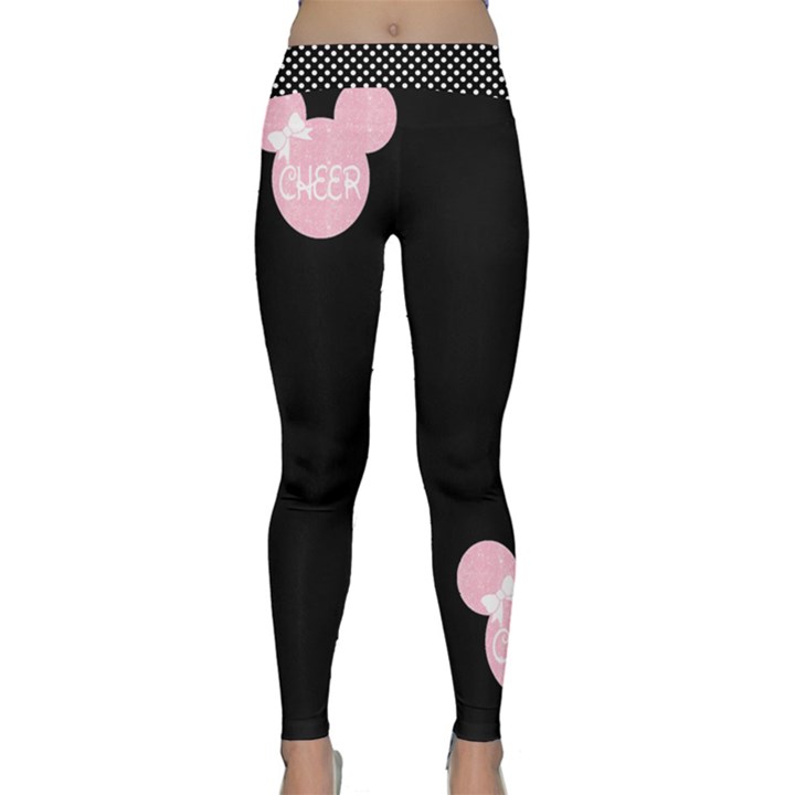 Cheer Mouse in Bubblegum Pink Yoga Leggings 