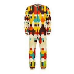 Shapes In Retro Colors Onepiece Jumpsuit (kids) by LalyLauraFLM