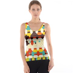 Shapes In Retro Colors Tank Top by LalyLauraFLM