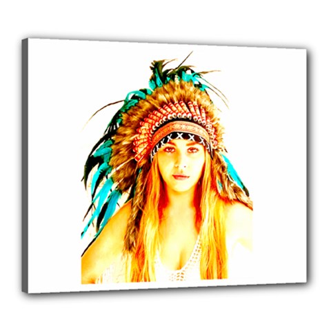 Indian 29 Canvas 24  X 20  by indianwarrior