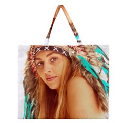 Indian 27 Zipper Large Tote Bag by indianwarrior