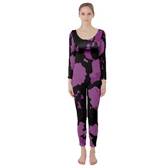 Pink Camouflage Long Sleeve Catsuit by LetsDanceHaveFun