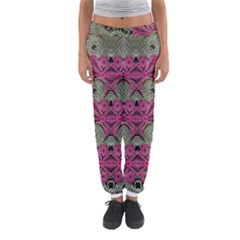 The Last Peacock In Metal Women s Jogger Sweatpants by pepitasart