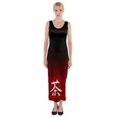 Keep Calm And Drink Tea - Dark Asia Edition Fitted Maxi Dress by RespawnLARPer