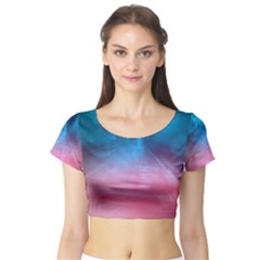 Aura By Bighop Collection Short Sleeve Crop Top (tight Fit) by bighop