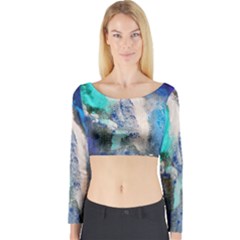 Violet Art Long Sleeve Crop Top (tight Fit) by 20JA