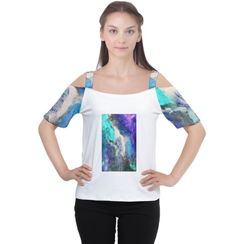 Violet Art Women s Cutout Shoulder Tee by 20JA