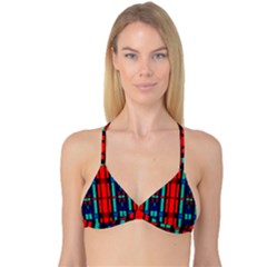 Stripes And Rectangles  Reversible Tri Bikini Top by LalyLauraFLM