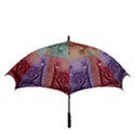 Vintage Flower Squares Golf Umbrellas View3