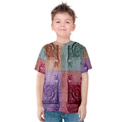 Vintage Flower Squares Kid s Cotton Tee