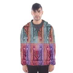 Vintage Flower Squares Hooded Wind Breaker (Men)