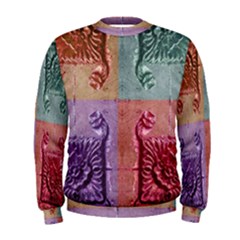 Vintage Flower Squares Men s Sweatshirt