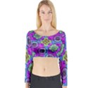 Collage Ornate Print Long Sleeve Crop Top View1