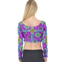 Collage Ornate Print Long Sleeve Crop Top View2