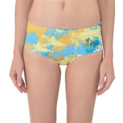 Abstract #5 Mid-waist Bikini Bottoms by Uniqued