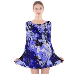 Abstract #7 Long Sleeve Velvet Skater Dress