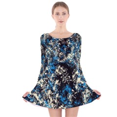 Abstract #15 Long Sleeve Velvet Skater Dress