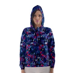 Abstract Floral #3 Hooded Wind Breaker (women)