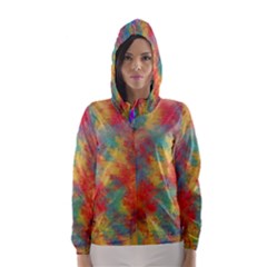 Abstract Elephant Hooded Wind Breaker (women)