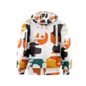 Shapes in retro colors on a white background Kids Zipper Hoodie View2