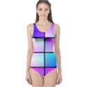 Gradient squares pattern  Women s One Piece Swimsuit View1