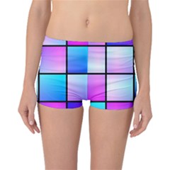 Gradient Squares Pattern  Boyleg Bikini Bottoms by LalyLauraFLM