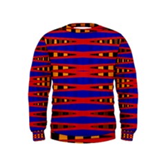 Bright Blue Red Yellow Mod Abstract Kids  Sweatshirt