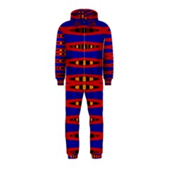 Bright Blue Red Yellow Mod Abstract Hooded Jumpsuit (kids)