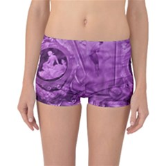 Vintage Purple Lady Cameo Reversible Boyleg Bikini Bottoms by BrightVibesDesign