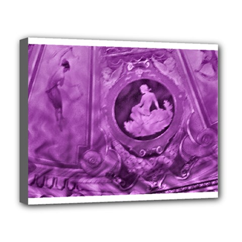 Vintage Purple Lady Cameo Deluxe Canvas 20  X 16   by BrightVibesDesign