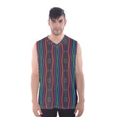 Wavy Chains Pattern     Men s Basketball Tank Top by LalyLauraFLM