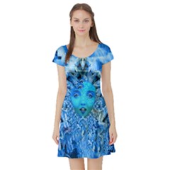 Medusa Metamorphosis Short Sleeve Skater Dress by icarusismartdesigns