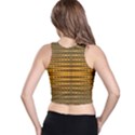 Yellow Gold Khaki Glow Pattern Racer Back Crop Top View2