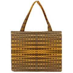 Yellow Gold Khaki Glow Pattern Mini Tote Bag by BrightVibesDesign