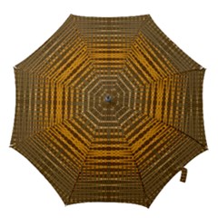 Yellow Gold Khaki Glow Pattern Hook Handle Umbrellas (medium)