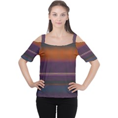 Curvy Stripes       Women s Cutout Shoulder Tee