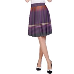 Curvy Stripes       A-line Skirt by LalyLauraFLM