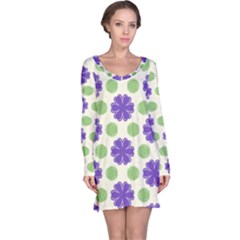 Purple Flowers Pattern        Nightdress