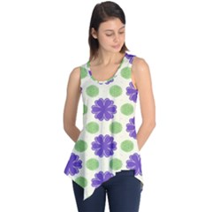 Purple Flowers Pattern        Sleeveless Tunic