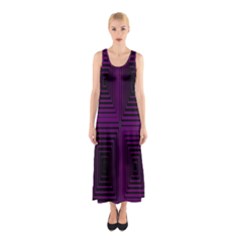 Purple Black Rectangles         Full Print Maxi Dress by LalyLauraFLM