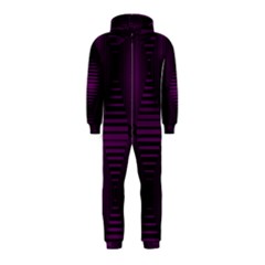 Purple Black Rectangles         Hooded Jumpsuit (kids)