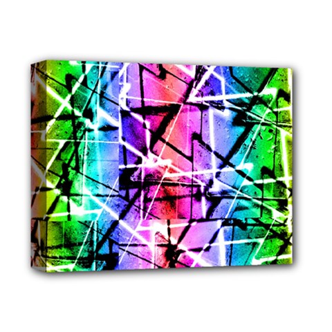 Multicolor Geometric Grunge Deluxe Canvas 14  X 11  by dflcprints