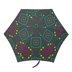 Squares And Circles Pattern Umbrella