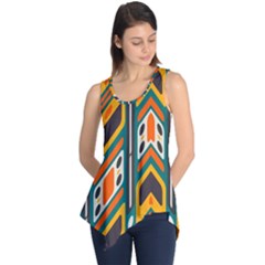 Distorted Shapes In Retro Colors   Sleeveless Tunic