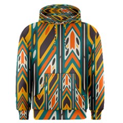 Distorted shapes in retro colors   Men s Pullover Hoodie