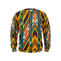 Distorted shapes in retro colors    Kid s Sweatshirt