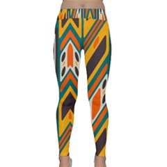 Distorted shapes in retro colors   Yoga Leggings