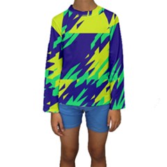 3 Colors Shapes     Kid s Long Sleeve Swimwear